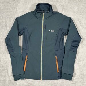 Columbia Titanium Omni-Heat Polartec Softshell Jacket Womens S Teal Outdoor Ski